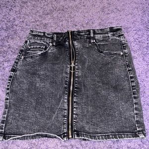 Women’s black/grey denim Garage skirt